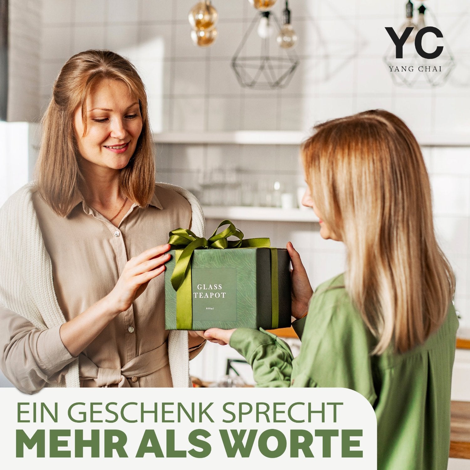 YC Yang Chai Teekanne mit Siebeinsatz 800ml - Teekanne Glas