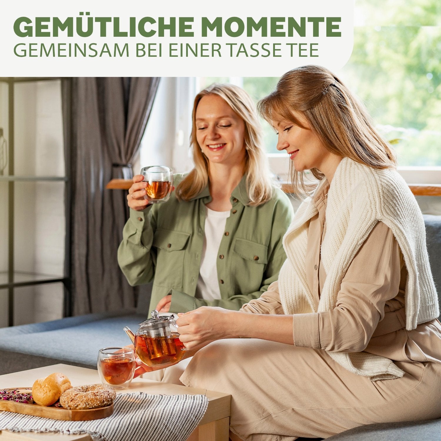 YC Yang Chai Teekanne mit Siebeinsatz 800ml - Teekanne Glas