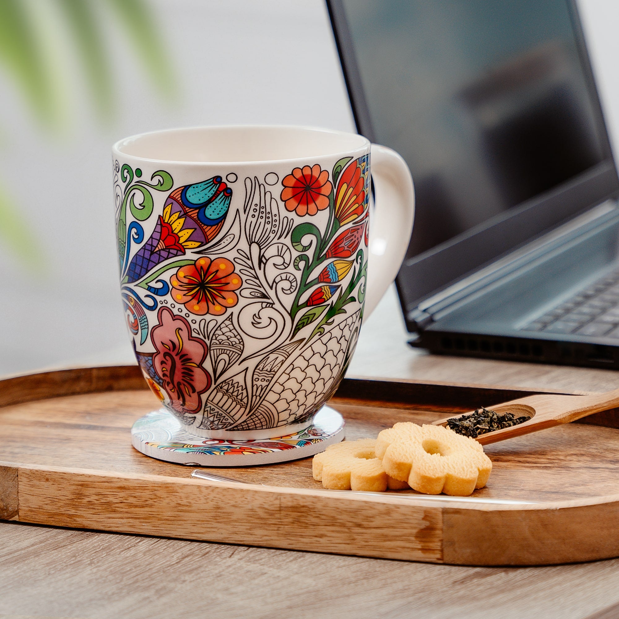 Yang Chai Jumbotasse 900ml - kaufen XXL Tasse Geschenkset mit Untersetzer - Kaffeetasse Riesentasse Trinkbecher