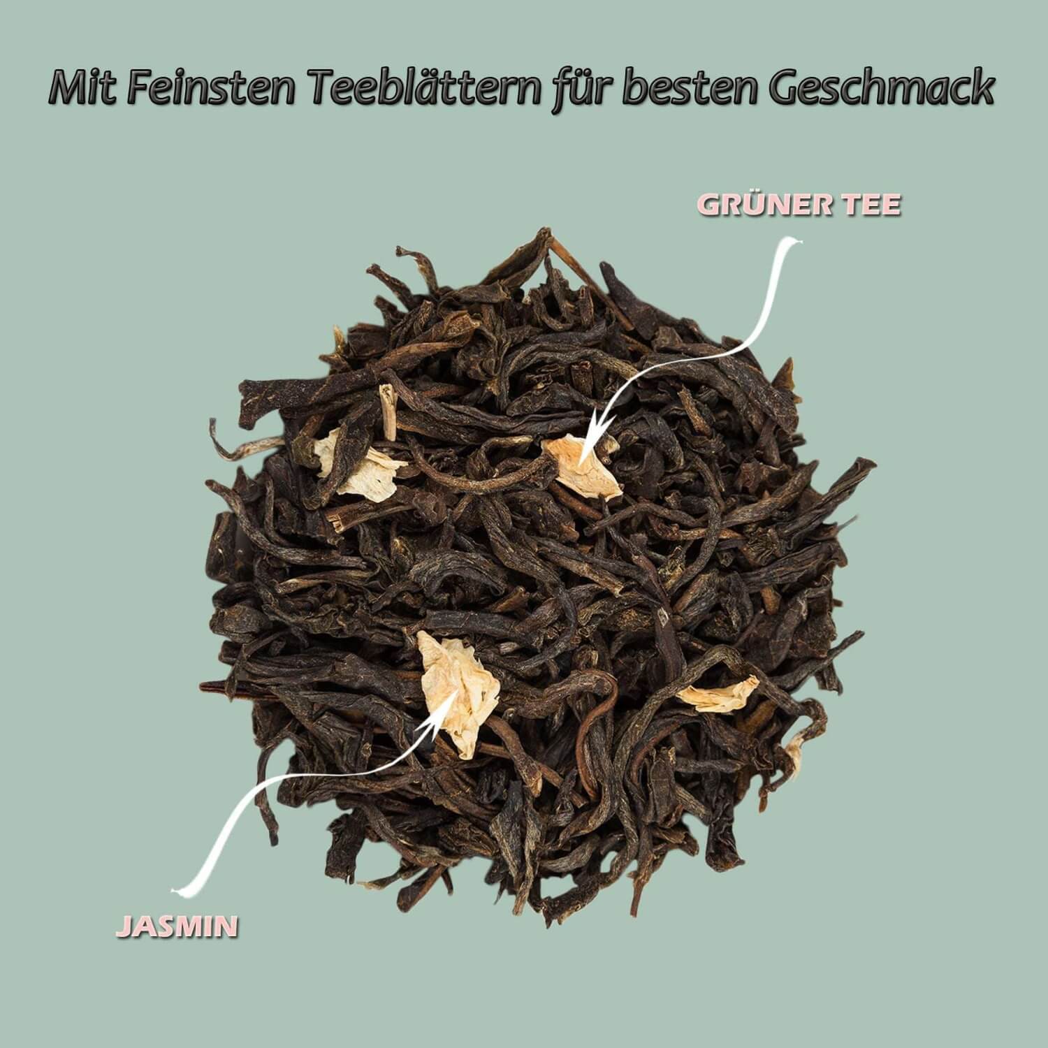 BIO Jasmin Tee - Grüner Tee China - Lose Blätter Chinesische Jasmintee - Yasmin Tee Grün Jasmin Chinesischer Grüntee "Green Jasmin" von Yang Chai