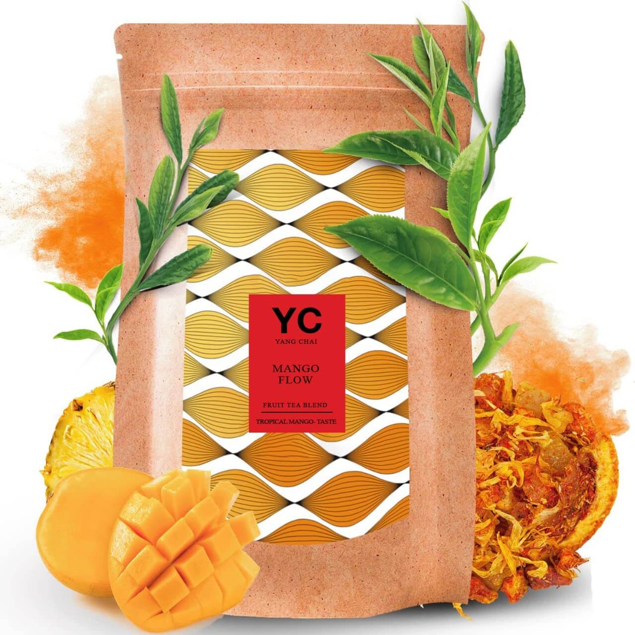 Früchtetee Lose mit Tropical Mango Geschmack Früchte Tee "Mango Flow" von Yang Chai