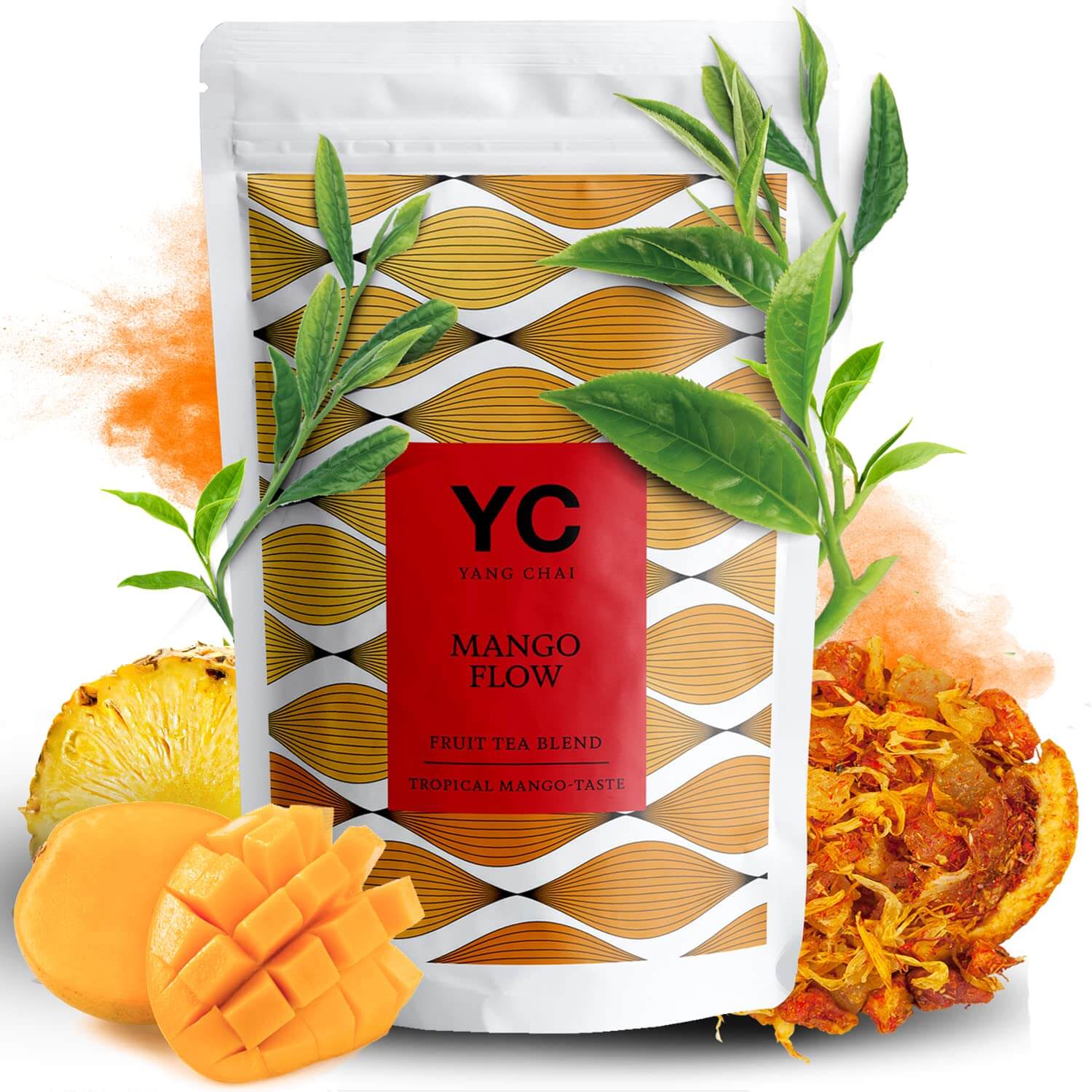 Früchtetee Lose mit Tropical Mango Geschmack Früchte Tee "Mango Flow" von Yang Chai