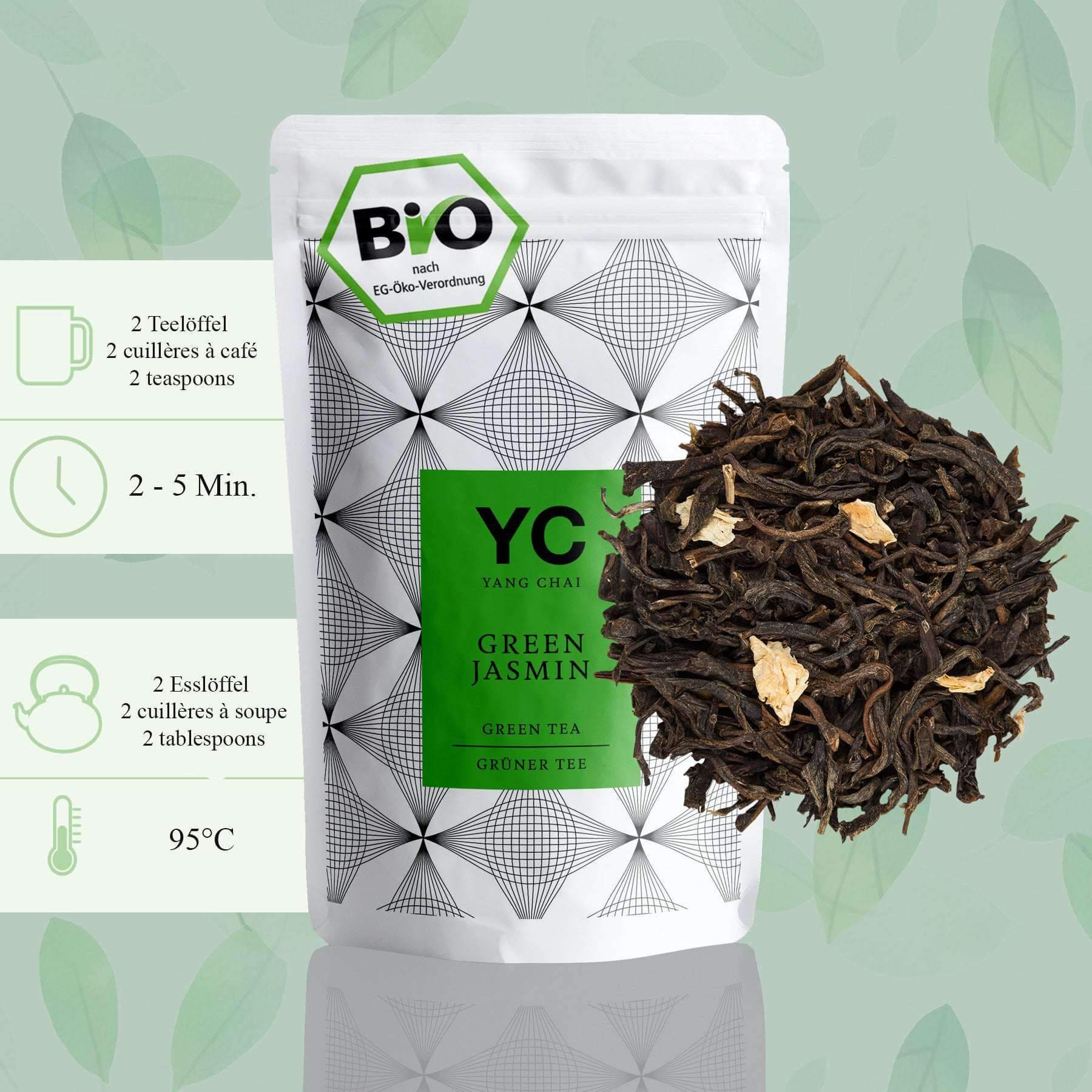 YC Yang Chai Premium Bio Grüner Jasmintee 