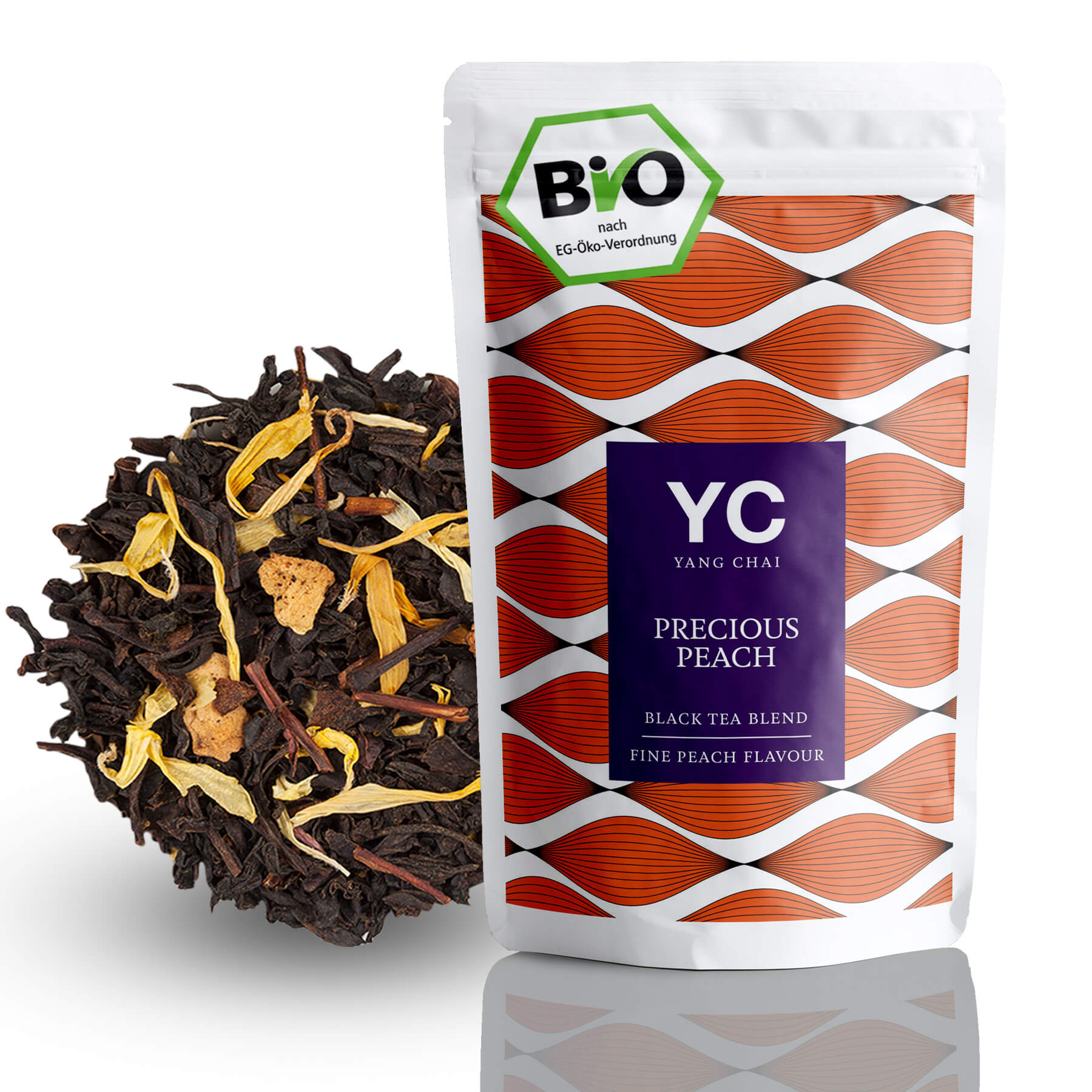 YC Yang Chai Bio Schwarzer Tee mit Fine Peach Geschmack 